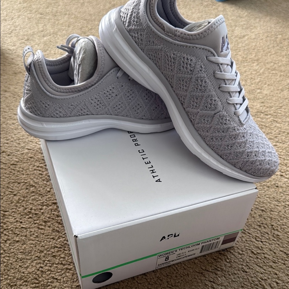 APL Light Gray Knit Athletic Shoes